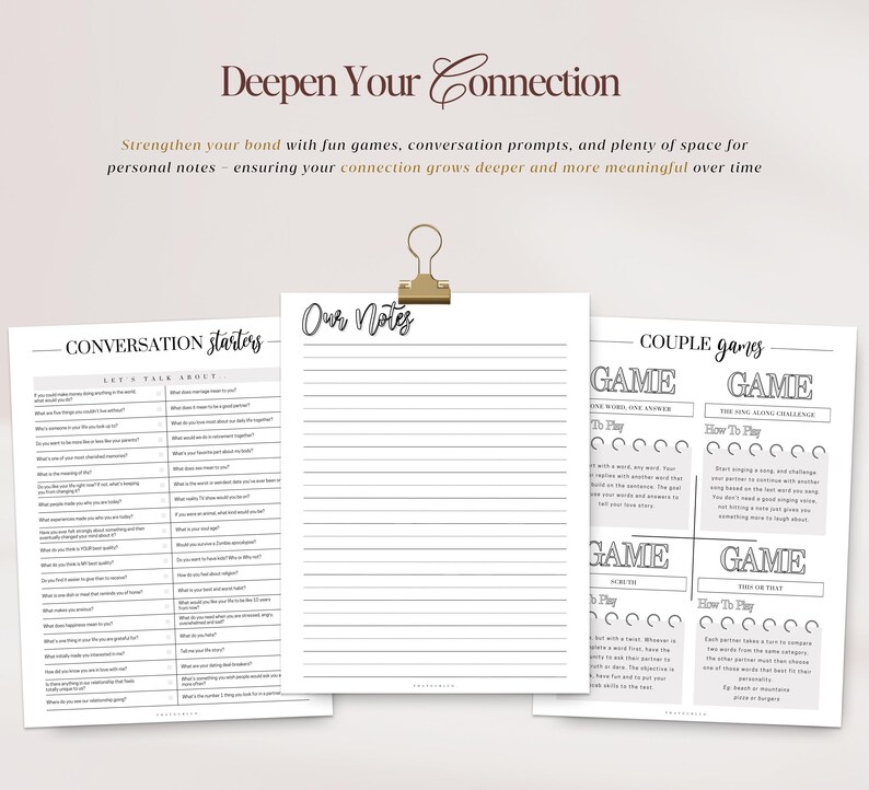 Relatieplanner, koppelplanner, koppeldagboek, relatiedoelenplanner, afdrukbare planner, instant download, US Letter, pdf afbeelding 8