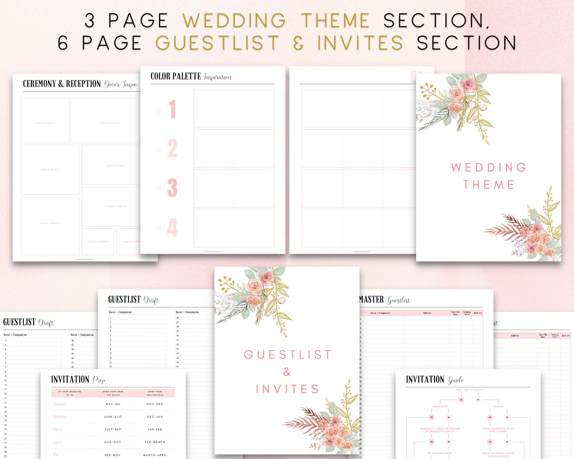 Wedding Planner Printable, Wedding Planning Book, Printable Wedding ...