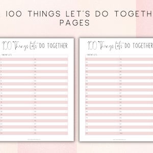 Couple Planner, Couple Journal, Relationship Planner, Relationship Goals Planner, Printable Planner, Instant Planner Download, US Letter image 7