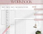Neat Handwriting Practice Sheet, Printable Handwriting Work Sheet, Uppercase/Lowercase/Numbers, Digital Writing, A4, PDF, Instant Download
