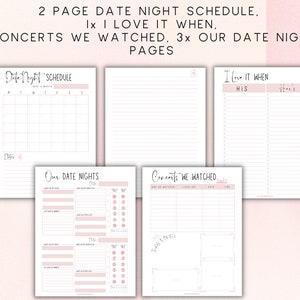 Couple Planner, Couple Journal, Relationship Planner, Relationship Goals Planner, Printable Planner, Instant Planner Download, US Letter image 9