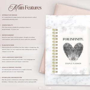 Relatieplanner, koppelplanner, koppeldagboek, relatiedoelenplanner, afdrukbare planner, instant download, US Letter, pdf afbeelding 2