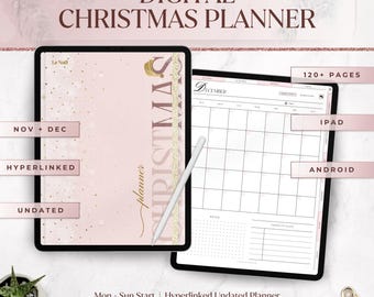 Digital Christmas Planner, Holiday Organizer, Christmas Gift List, Xmas Planner, Gift Budget Planner, Christmas Binder, GoodNotes, PDF