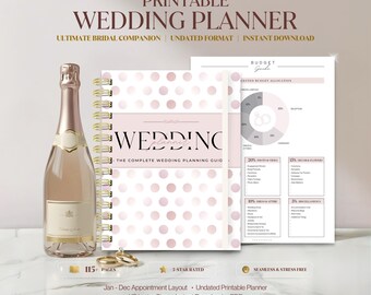 Wedding Planner Printable, Printable Wedding Planner Kit, Wedding Planning Book, Wedding Planner Organizer, Instant Download, US Letter