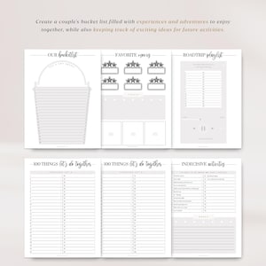 Relatieplanner, koppelplanner, koppeldagboek, relatiedoelenplanner, afdrukbare planner, instant download, US Letter, pdf afbeelding 5