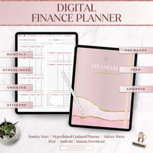 Digitaler Finanzierungsplaner, Digitaler Budgetplaner, Gehaltscheckbudget, Monatsbudget, Monatlicher Haushaltsplaner, iPad Planer, Android Planer