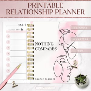Relationship Planner, Couple Planner, Couple Journal, Relationship Goals Planner, Printable Planner, Instant Download, US Letter, PDF
