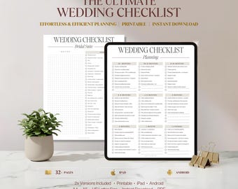 Hochzeits-Planer, Hochzeits-Planer Organisator, Hochzeits-Planer, To-Do-Liste, Hochzeitsplaner, PDF