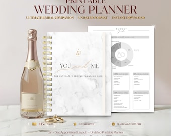 Wedding Planner Printable, Printable Wedding Planner Kit, Wedding Planning Book, Wedding Planner Organizer, Instant Download, US Letter