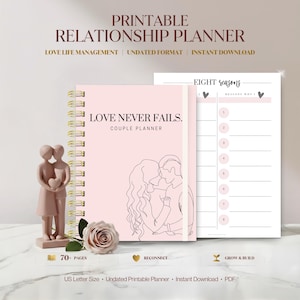 Relationship Planner, Couple Planner, Couple Journal, Relationship Goals Planner, Printable Planner, Instant Download, US Letter, PDF
