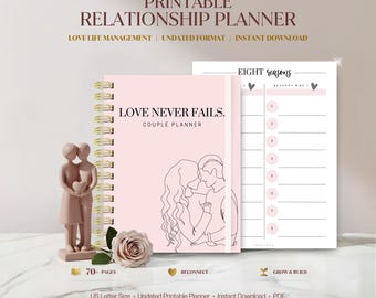 Relationship Planner, Couple Planner, Couple Journal, Relationship Goals Planner, Printable Planner, Instant Download, US Letter, PDF
