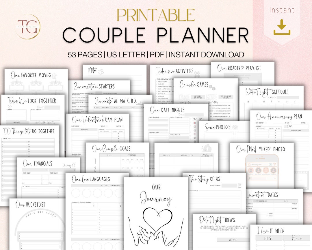 Couple Planner Couple Journal Relationship Planner Relationship