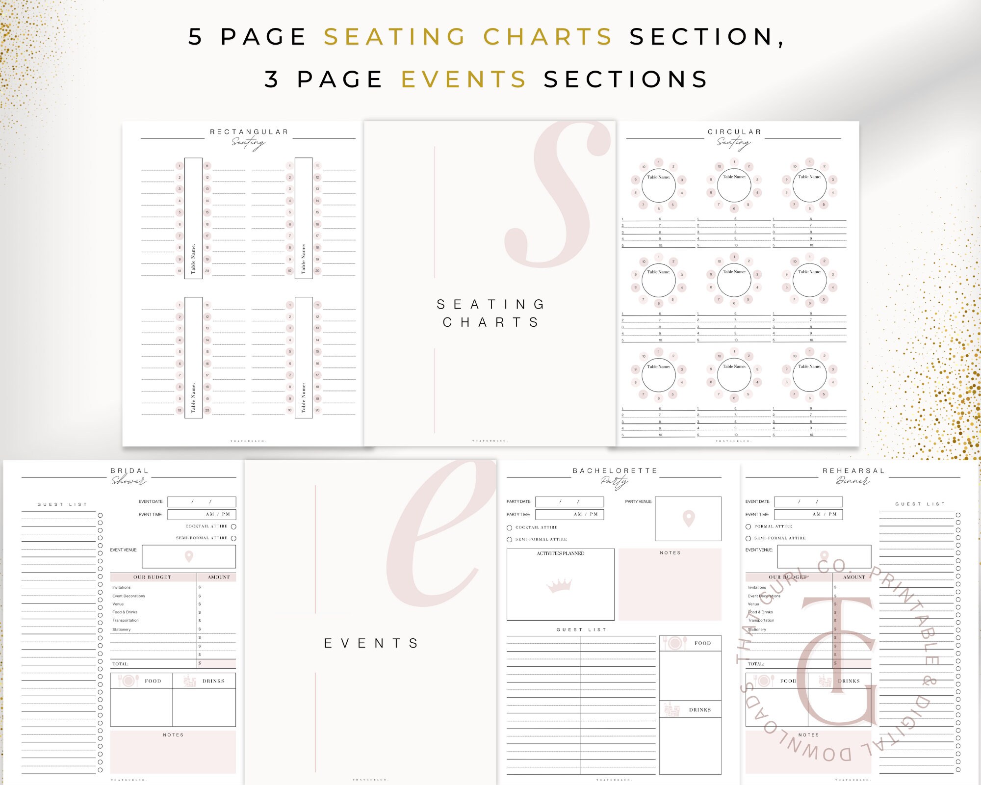 Wedding Planner Printable Printable Wedding Planner Kit Etsy