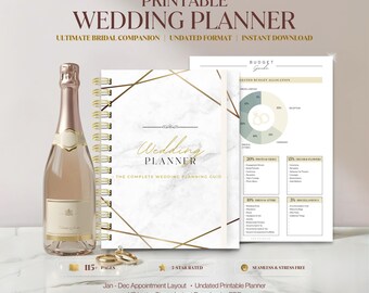 Wedding Planner Printable, Printable Wedding Planner Kit, Wedding Planning Book, Wedding Planner Organizer, Instant Download, US Letter