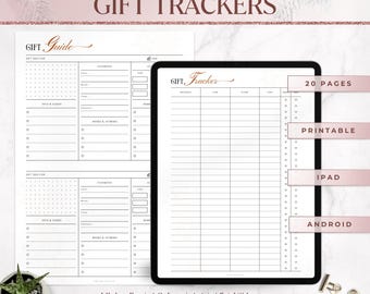 Christmas Gift Tracker, Printable Christmas Shopping List, Holiday Planner, Christmas Gift List, Xmas Planner, Gift Budget Planner, PDF