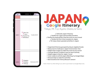 Travel Itinerary | Japan Itinerary | Japan 10+ Days | Japan Google Sheets | Japan Google Maps | ULTIMATE JAPAN GUIDE