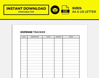 Expense Tracker, Expense Tracker Printable, Expense Tracker Template, Expense Planner, Expense Log, Expense Log Printable