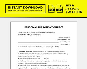 Employment Contract Template Edit in Canva Employee Etsy