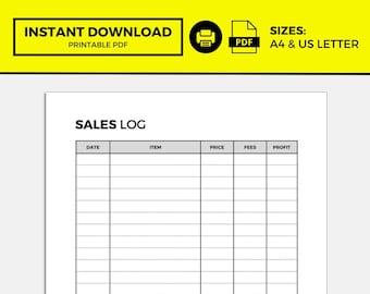 Sales Log Template