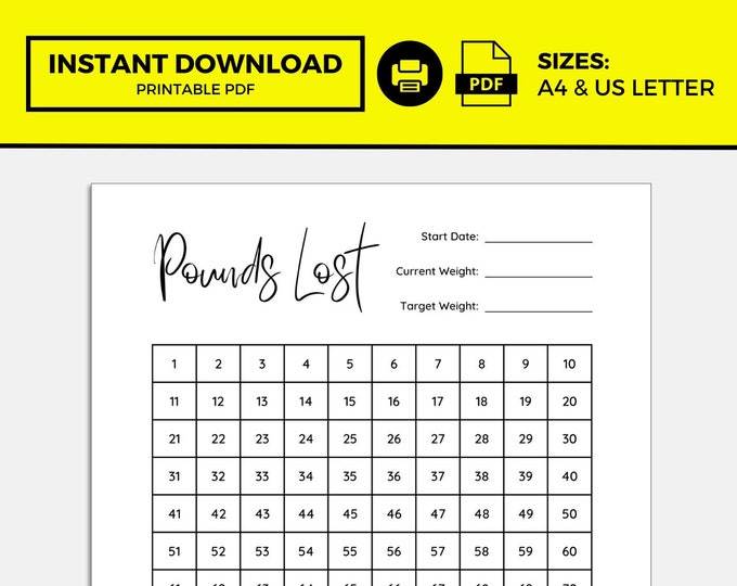 Pounds Lost Tracker Pounds Lost Tracker Printable Pounds Lost Chart