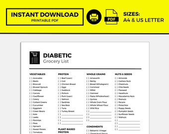 Diabetic Grocery List, Diabetic Food List, Diabetic Shopping List, Diabetes Food List, Diabetic Diet, Diabetes Diet, Diabetic Food Chart