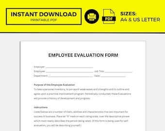 Employee Evaluation Form, Employee Evaluation Form Template, Employee Evaluation Template