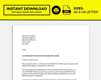 Proof Of Income Letter, Proof Of Income Letter Template