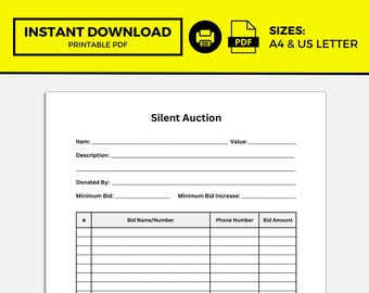 Silent Auction Form