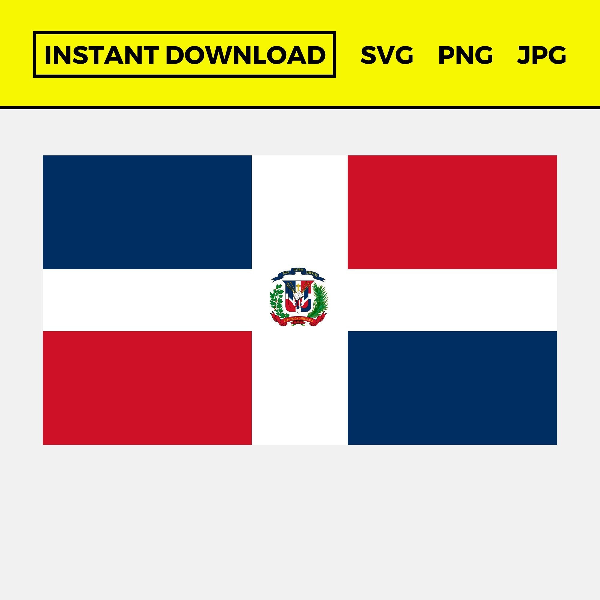 Dominican Republic Flag SVG, Dominican Republic Flag PNG, Dominican