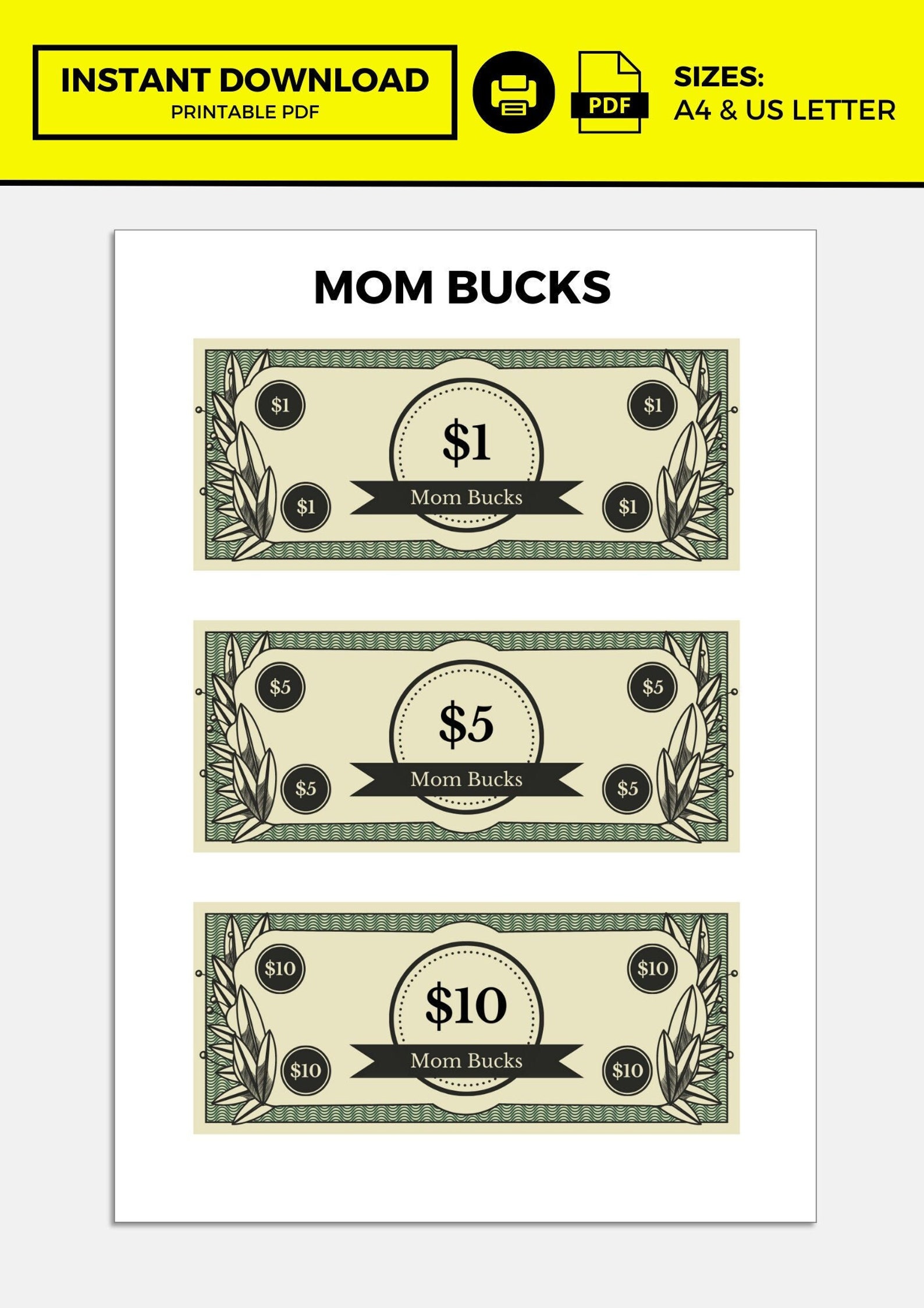 Mom Bucks Mom Bucks Printable - Il 1588xN.4600317944 Oxbg