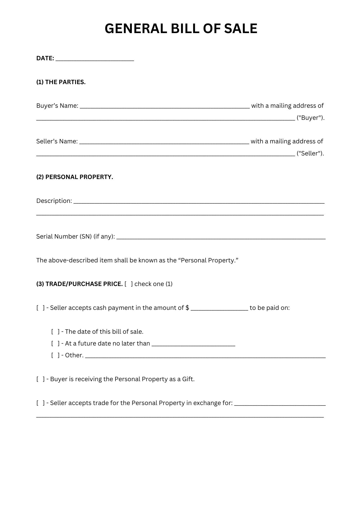 General Bill of Sale, Bill of Sale, Bill of Sale Template, Bill of Sale General Bill of Sale, Bill of Sale, Bill of Sale Template, Bill of Sale