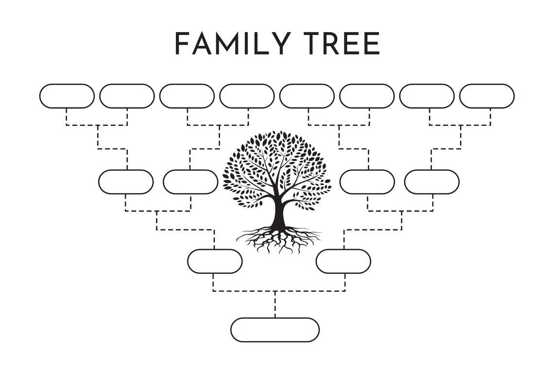 Simple Family Tree, Family Tree Template, Family Tree Printable, Family ...