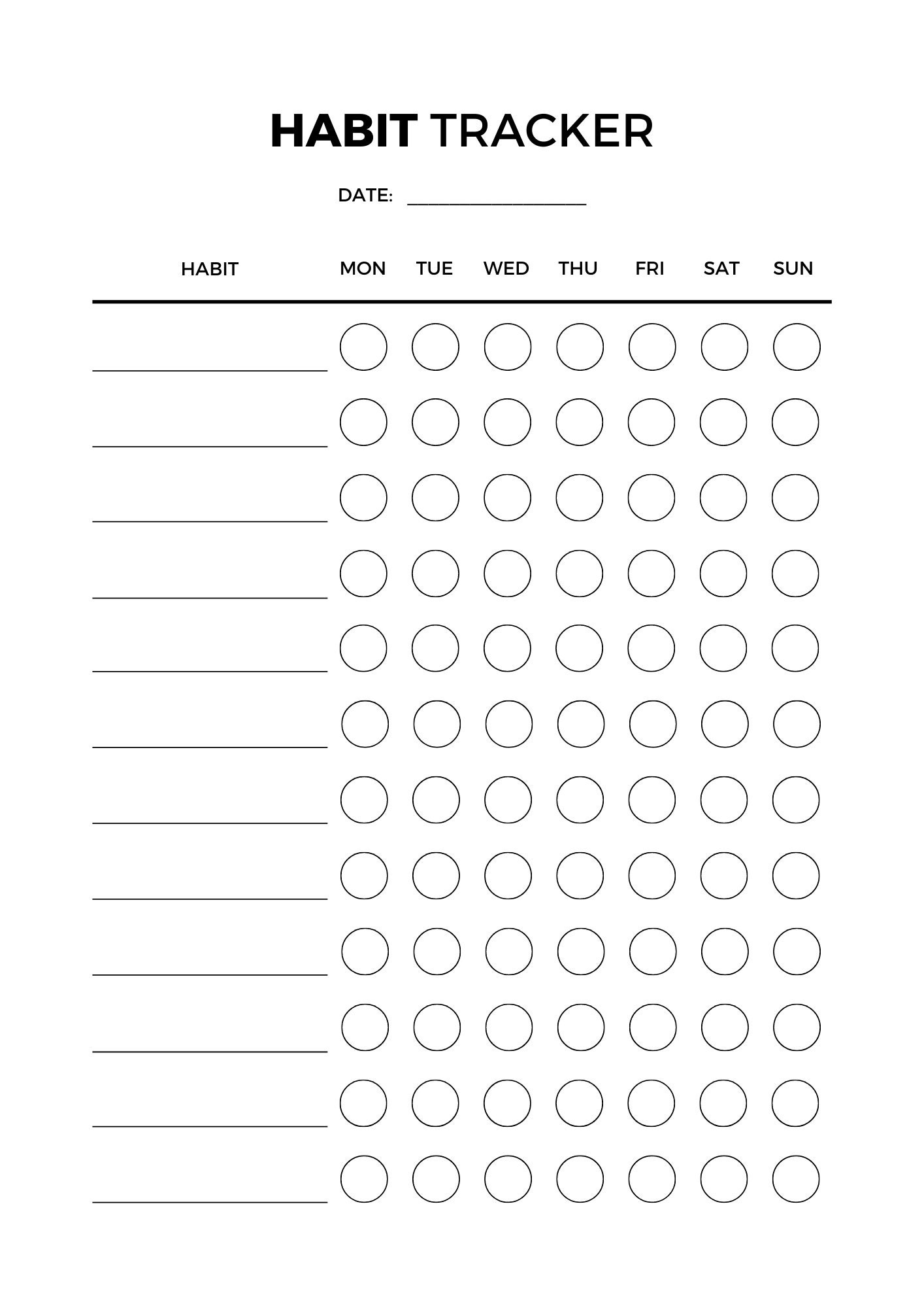 Habit Tracker Journal Etsy