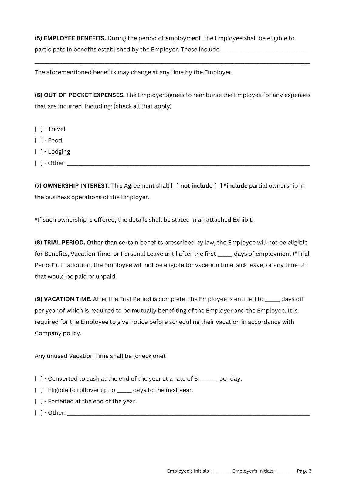 Employment Contract Employment Contract Template - Etsy UK