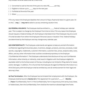 Employment Contract, Employment Contract Template - Etsy UK