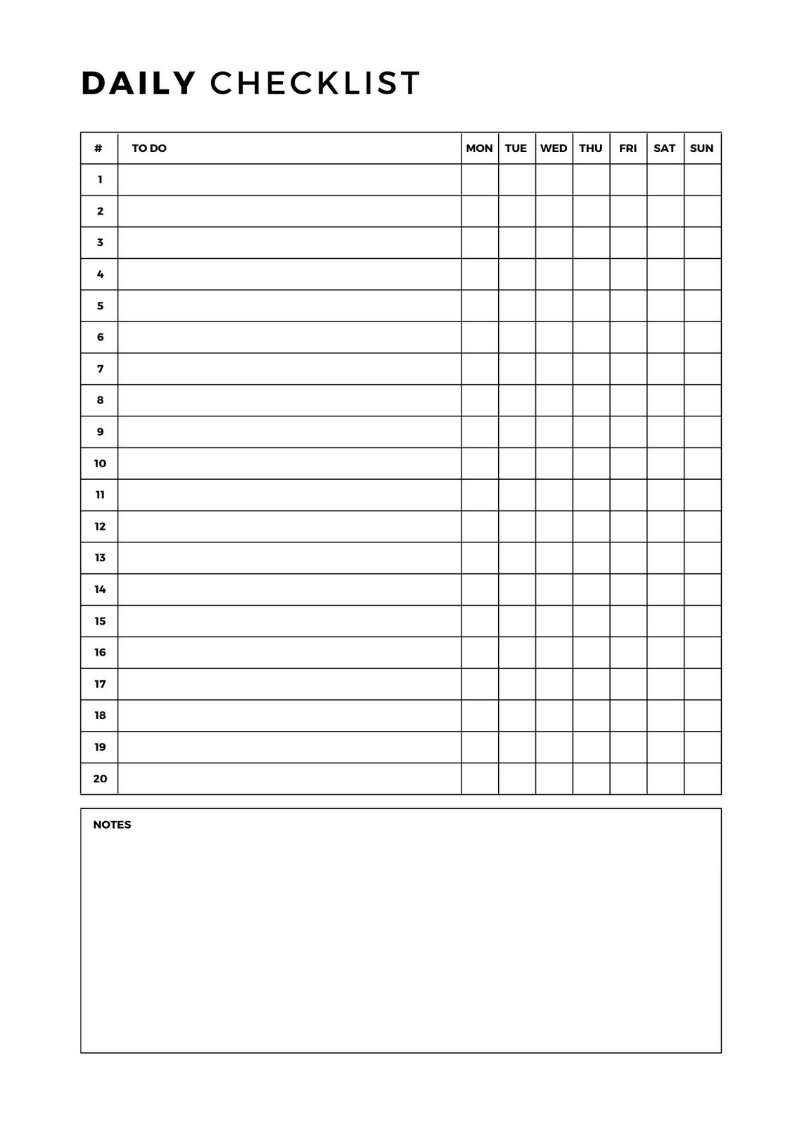 Daily Checklist Template Daily Checklist Planner Daily Checklist daily-checklist-template-daily-checklist-planner-daily-checklist