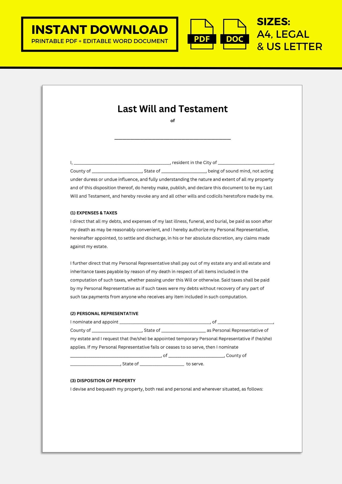 last will and testament, last will and testament template, last will and testament form, last will and testament printable, last will