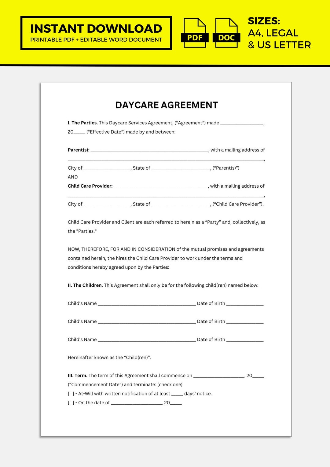 Daycare Contract Daycare Contract Template Day Care Contract Day Daycare Contract Daycare Contract Template Day Care Contract Day