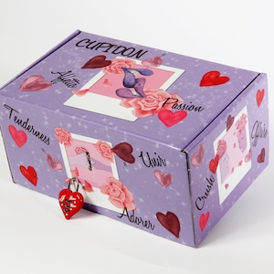Caja regalo rompecabezas de cartón para regalar a adultos, Doowy's Box Cupidon