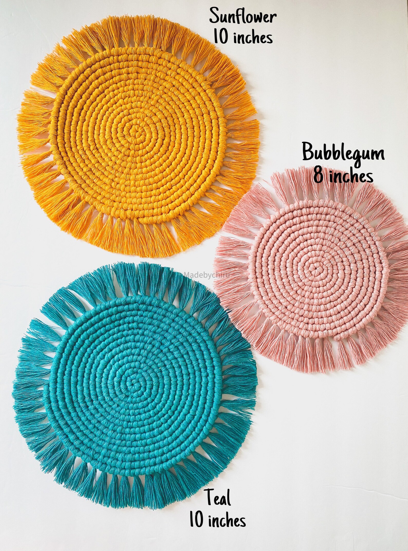 Large Round Placemats Dinning Placemats Indoor Plant Mats Etsy