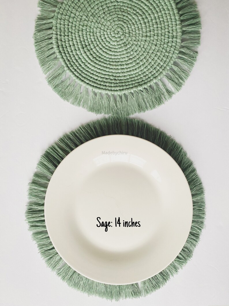 Large Round Placemats Dinning Placemats Indoor Plant Mats Etsy