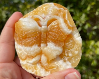 Orange Calcite Butterfly, Yellow Calcite Butterfly