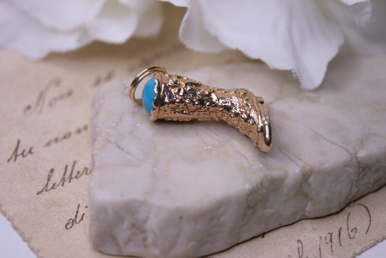 Avon Vintage Cowboy Boot Charm Gold Tone Cowboy Boot With Etsy