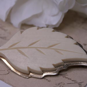 Vintage leaf brooch, Large leaf brooch