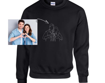 Custom embroidered picture sweatshirt unisex