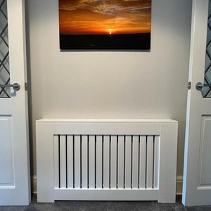 Bespoke White Vertical Slat Radiator Cover - Made to Measure - Etsy