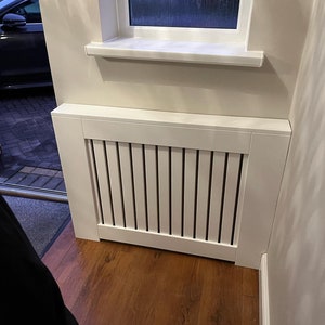 Bespoke White Vertical Slat Radiator Cover - Made to Measure - Etsy