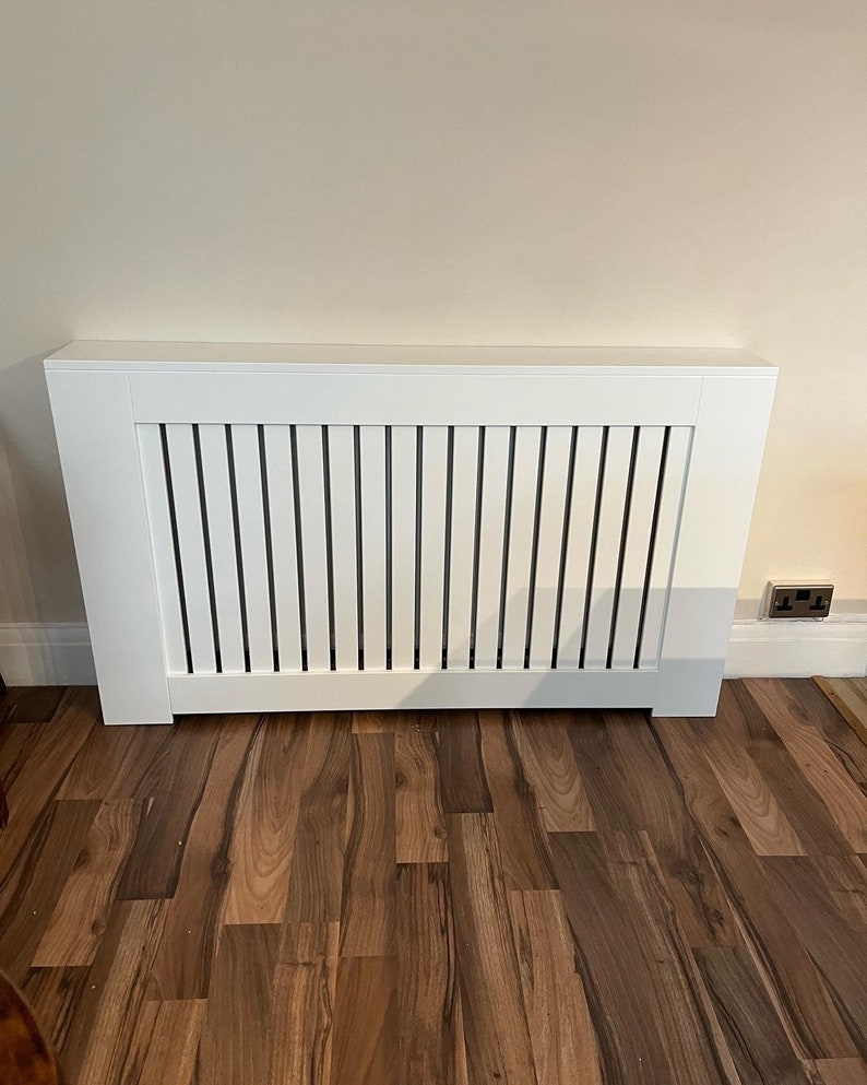 Bespoke White Vertical Slat Radiator Cover - Made to Measure - Etsy