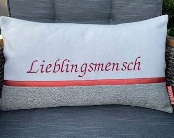 Personalized "Favorite Person" pillow with custom embroidery and text or name