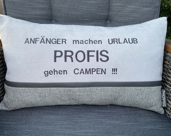 Pillows individually embroidered with text or name, personalized